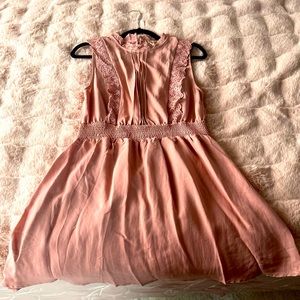 Light Pink, rose gold short dress